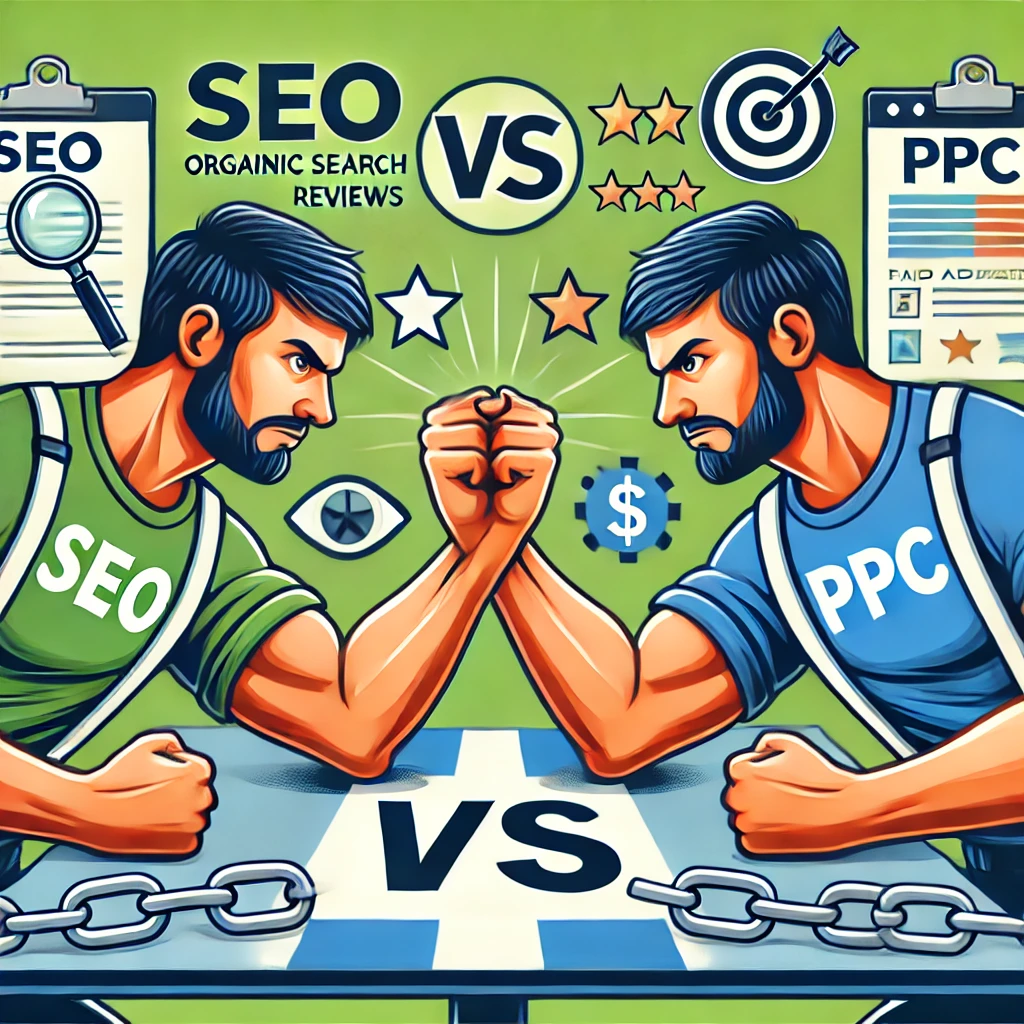 comparación de SEO vs PPC